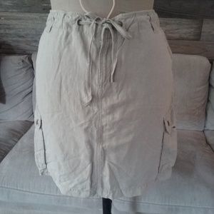 J Crew Khaki Cargo Skirt